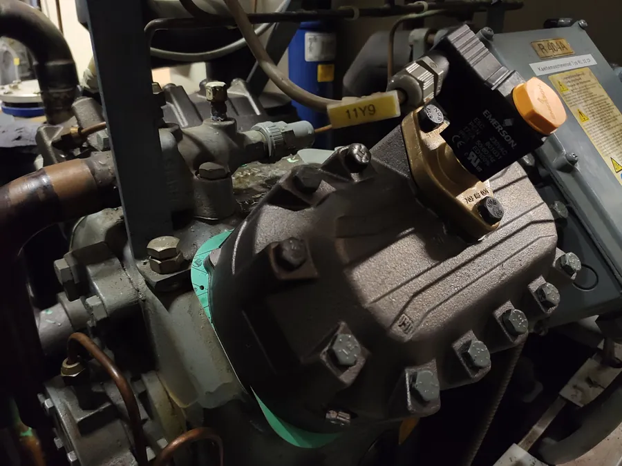 Compressor components under repair