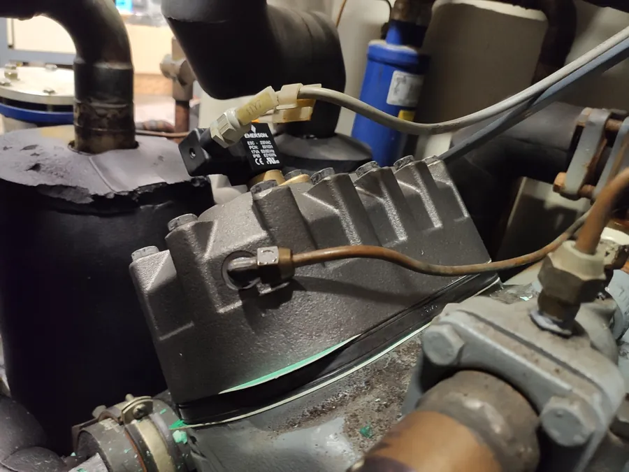 Compressor repair work (detail)