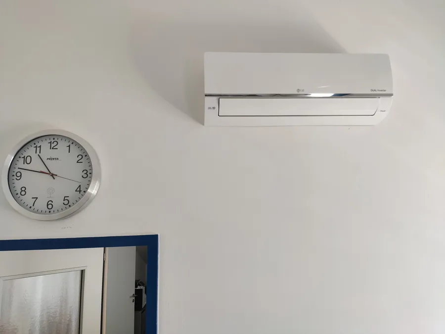 Wall-mounted AC in an office