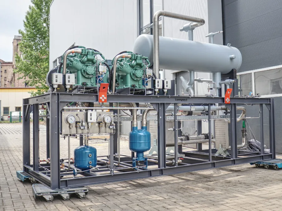 NH3 chilled water system in a brewery