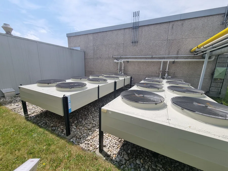 Dry cooler for chiller systems