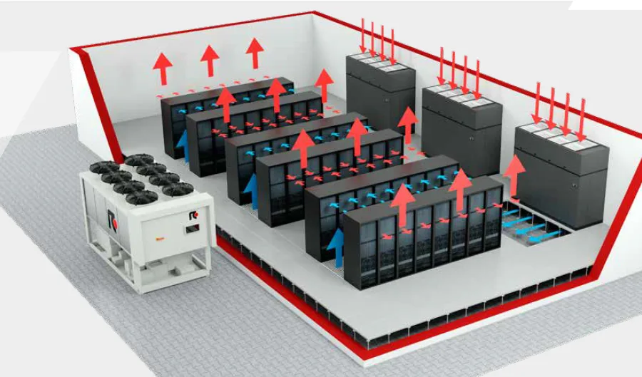 Server room cooling concept (diagram)